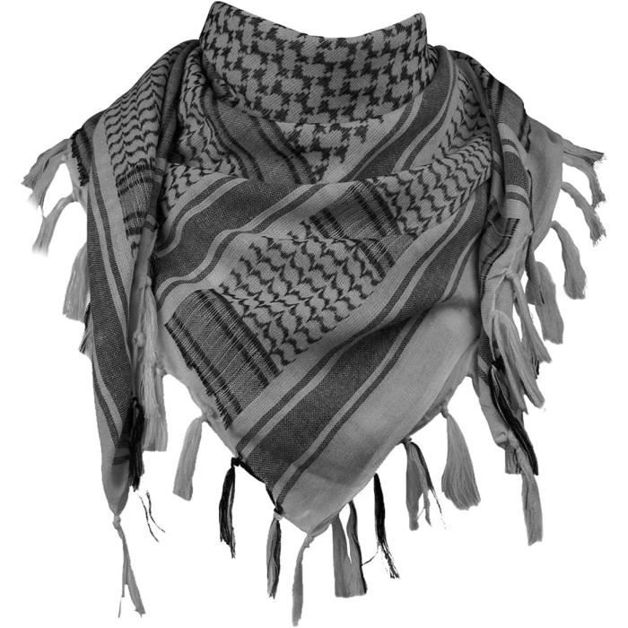 PLO FOULARD SCARF Palestinese Shemagh Oliva / Nera Scarf Skull Teschio - Foto 4