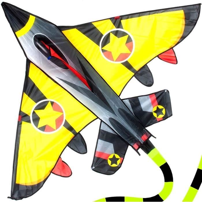 Cerf-volant 3D En Forme D'avion - Léger, Portable, Facile à Assembler, Pour Enfants Et Adultes, Jeux De Jardin - 1