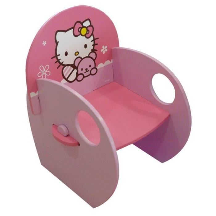 Fauteuil En Bois Hello Kitty Cdiscount Puericulture Eveil Bebe