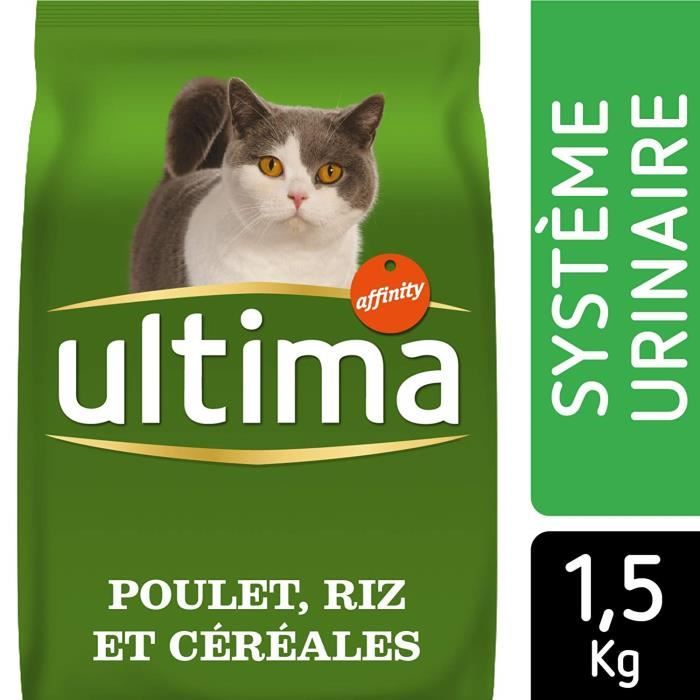 Ultima Croquettes pour Chat Protection Système Urinaire Poulet et Riz 1,5 kg