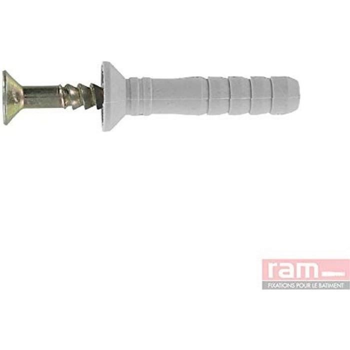 Lot De 20 Clous Acier Carbone 60mm (2.4") Tête Bronze - Pour Mur Ciment Béton - Neuf