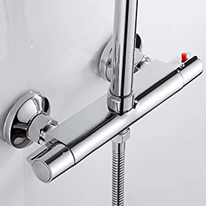 Mitigeur Thermostatique De Douche 2 Sorties Haute Et Basse Robinet Melangeur Anti Brulure En Laiton Chrome Pour Salle De Bain Baigno Achat Vente Robinetterie De Cuisine Mitigeur Thermostatique De Cdiscount