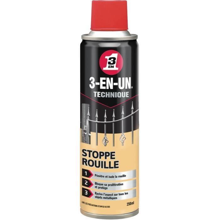 3-EN-UN TECHNIQUE Stoppe Rouille aérosol - 250 ml