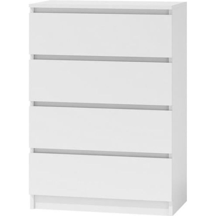 Buffet / Commode - CLINO - 70 cm - blanc - avec tiroirs - style scandinave - style minimaliste