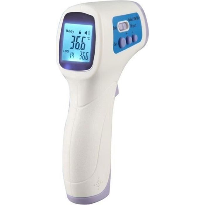 10€02 sur Thermomètre frontal infrarouge numérique sans contact, mesure de  température pour enfants et adultes - Thermomètre - Achat & prix