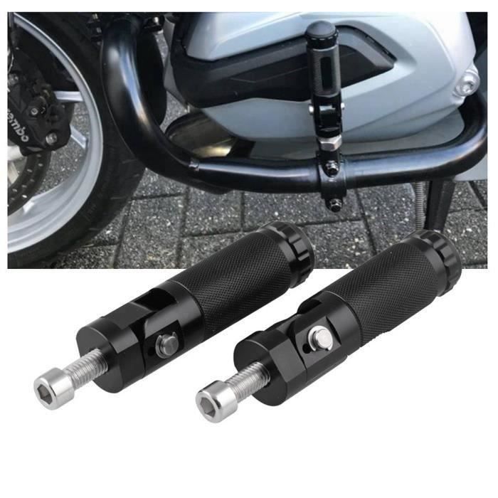 Alliage daluminium BiuZi CNC Moto pliant pied antidérapant Pegs Bar Pedals Support Set Universal Support de pied de moto