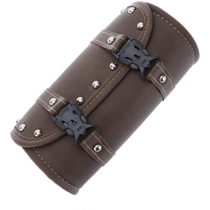 CD18894-Sacoche De Sac à Outils Moto En Cuir PU Noir Pour Harley Universal Black