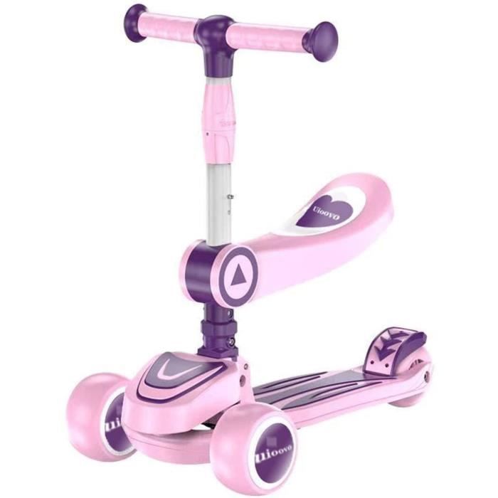 Trottinette Enfant 2 Roues Patinette Enfant Pliable Scooter Enfant Kick