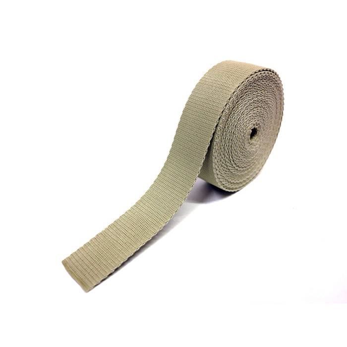 bourses 5 m 50 m 10 m Mode et Accessoires//Blanc de différentes Longueurs : 2 m 100 m ////// H cm 2,5 et H cm 3 artefizio Sangle en Nylon pour Casques Sacs à Dos 20 m 