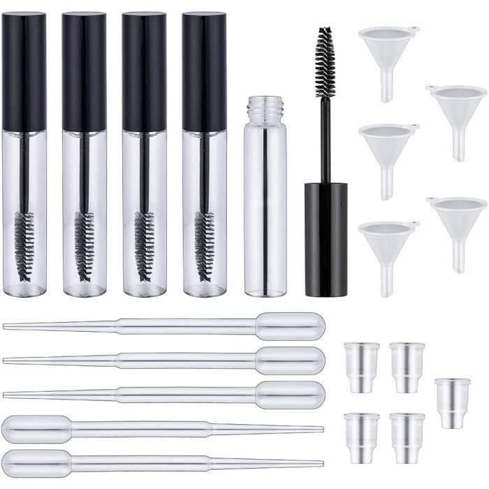 Tube de mascara vide avec baguette à cilsinserts en