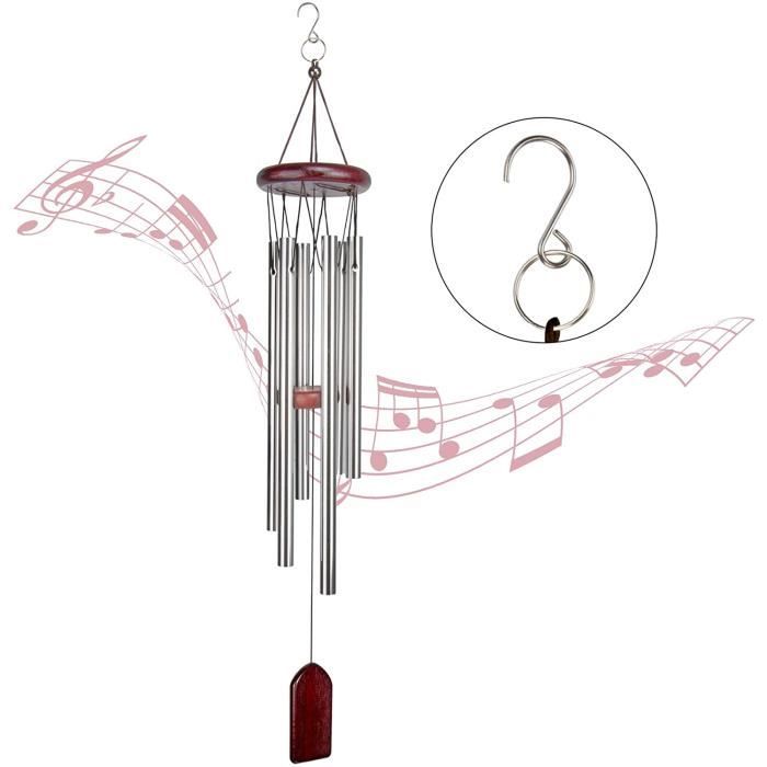 Ruibeauty Carillon de Vent Rétro, 36inch Carillons de Vent Inspirant et Commémoratif pour Extérieur, Patio, Maison Ou Jardin Décor, Bronze