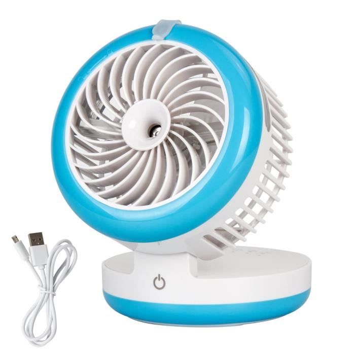 Ventilateur de refroidissement rechargeable - Marque - Modèle - Bleu - Multifonction et Vent Fort