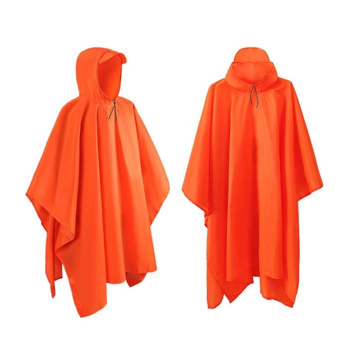 Poncho De Pluie Imperméable Keratobleem - 3 En 1, Léger (290g), Taille 210x140cm, Pour Randonnée, Vélo, Moto