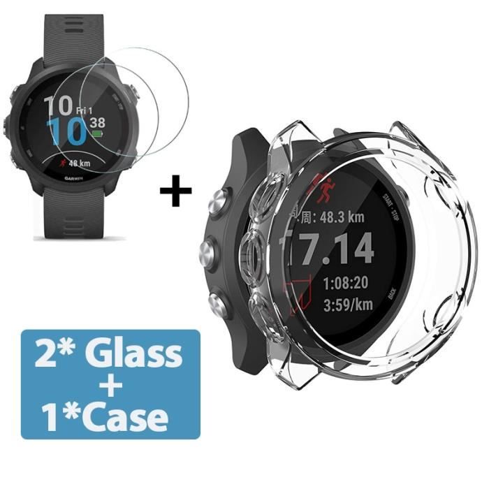 Accessoires Montres,2 en 1 étui de protection + protecteur d'écran pour Garmin  Forerunner 245 245 musique souple coque de Type Clair - Cdiscount Au  quotidien