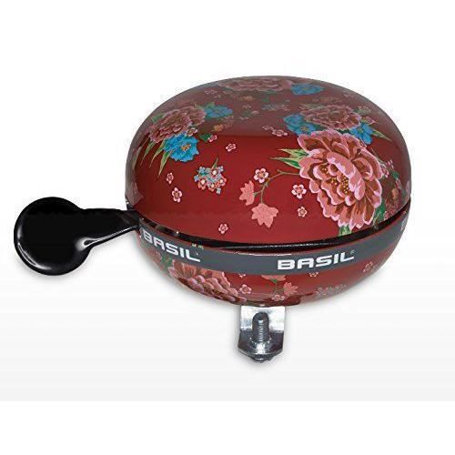 Sonnette de vélo Basil Big Bell Ding Dong Bloom Scarlet Rouge 80 mm - Mixte - Vélo loisir - Adulte
