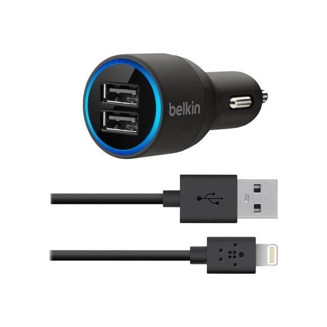 Adaptateur USB-C vers Dual USB-C Femelle Charge Rapide 60W + Audio, Belkin  - Noir