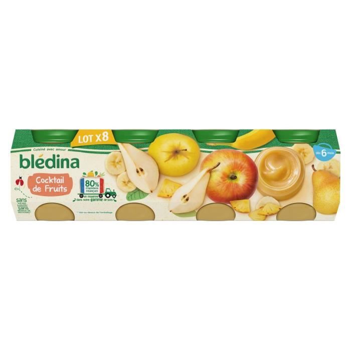 Bledina Petits Pots Bebe Des 6 Mois Cocktail De Fruits 8 Pots De 130 G Achat Vente Compote Dessert Fruite Bledina Petits Pots Bebe Des 6