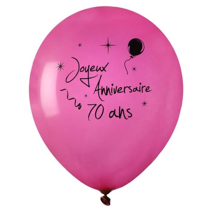 Ballon Joyeux Anniversaire Fuschia 70 Ans X 8 Cdiscount Maison Ballon Joyeux Anniversaire Fuschia 70 Ans X 8 Cdiscount Maison
