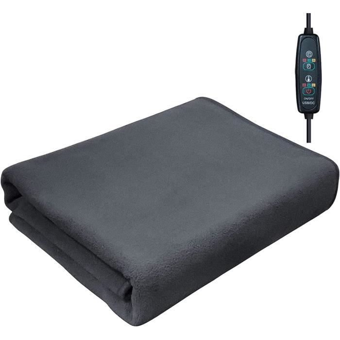 Couverture Chauffante USB REWIAR - 3 Réglages De Chaleur - 150 X 85 Cm - Douce, Lavable En Machine - Parfaite Pour La Maison, Le Bureau, Les Voyages