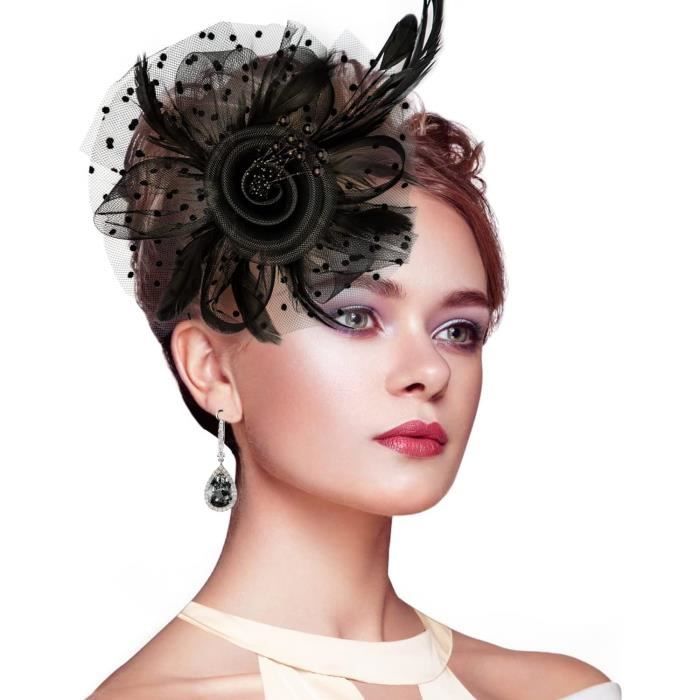 Chapeau Bibi Femme Floral 2025 - Pour Mariage, Fête, église - Bord 5.1 Cm