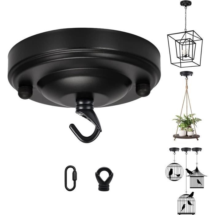 Attache Plafond METAL BOXE – Résistance 80 Kg, Axe Pivotant, Visserie Fournie – Pour Sac De Frappe, Installation Murale Ou Au Plafond