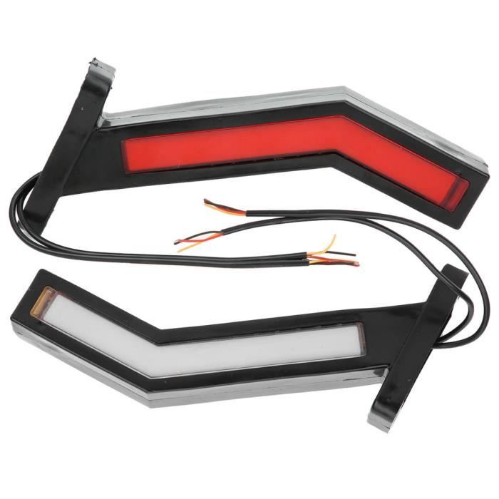 Lot De 6 Feux De Position Latéraux LED Pour Camion/Remorque - 12V, 8 LED Par Feu, Bleu - 6