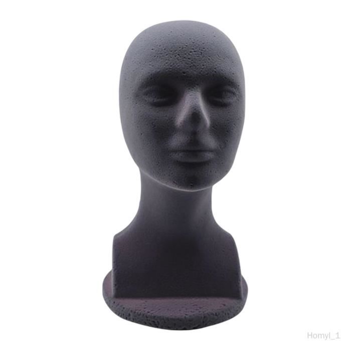 Tête De Mannequin En Mousse Pour Homme - Hauteur 28cm - Blanc - Neuf - Présentation