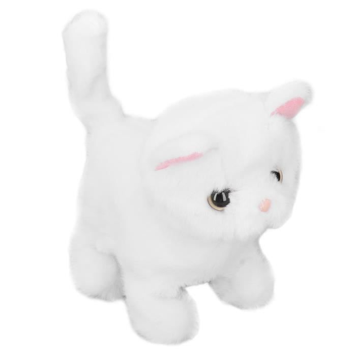 Fdit Chat Robotique Mecanique Chat En Peluche Robot Chat Marchant Miaou Educatif Alimente Par Batterie Electrique Chat Jouet Cdiscount