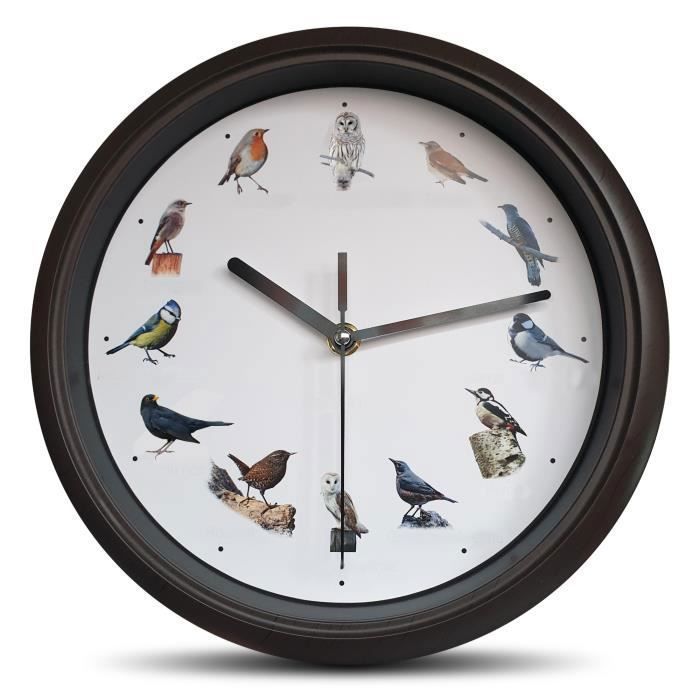 Horloge chants d'oiseaux avec thermomètre et hygromètre - Décoration