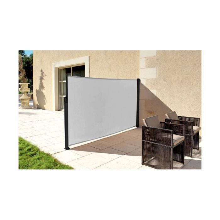 Paravent Retractable Napa Gris Hesperide Achat Vente Cloture