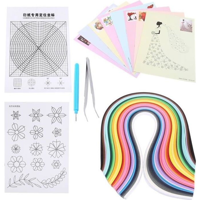 Outil De Curling Papier Quilling Fydun - Machine à Crêper Pour Papercraft - 6 Tailles De Motifs