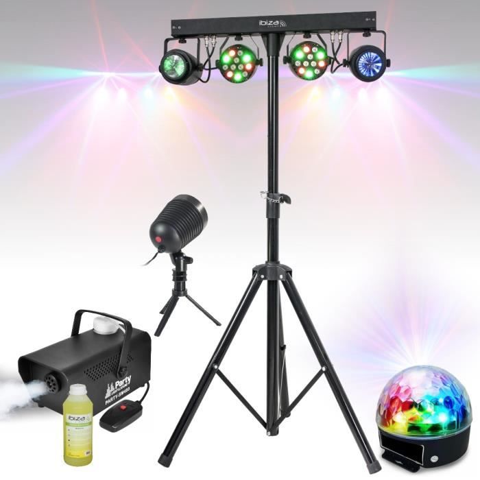 IBIZA LIGHT - Pack Lumière Support - 5 Jeux de Lumière - Miniwave - 2  Derbys - Strobo - Astro - Boitier Dispatching 6 prises - PA DJ Mobile :  : Instruments de musique et Sono