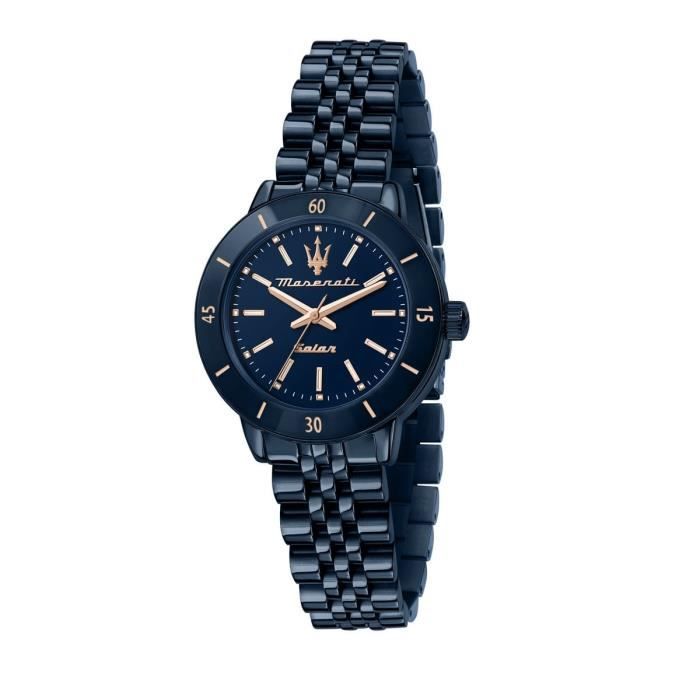 Montre Femme MASERATI en M tal Bleu 244965 Bleu Achat vente