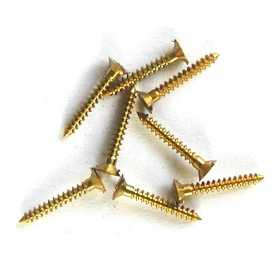 Vis à Bois Fraisées à Fente En Laiton Massif - Toutes Tailles (2,4,6,8,10,12) Et Longueurs - Marque Timco