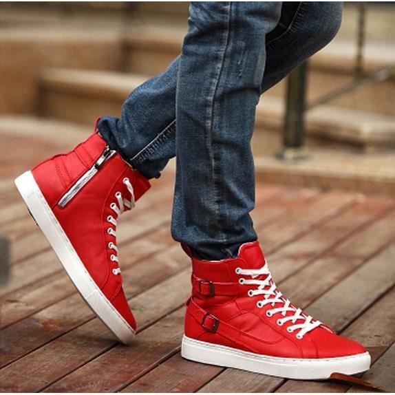 basquette rouge homme