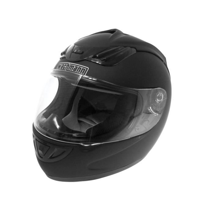 Casque Moto Intégral Bandit Fighter Noir Mat - Visière Claire ECE 22-05 Streetfighter Custom