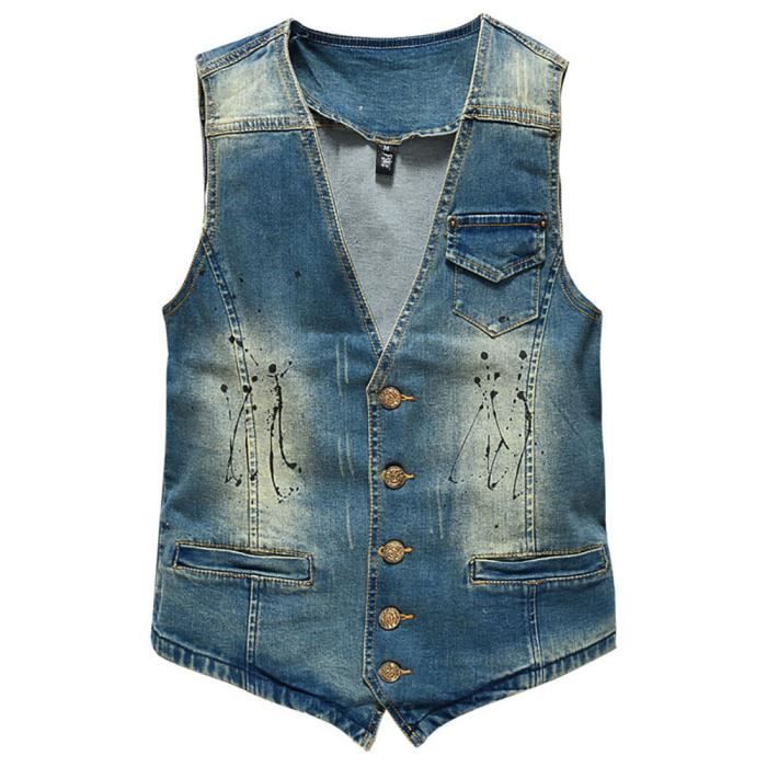 Gilet en jean homme sales