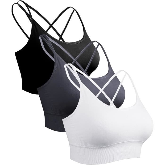 Soutien Gorge Sport Femme Pièces Blanc Fitness Dos Sexy