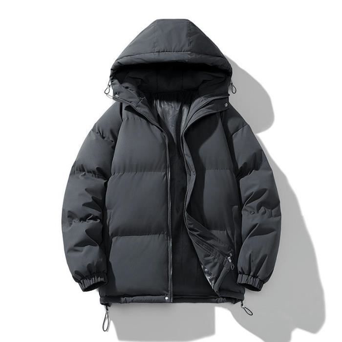TJAZFJPA Veste à Capuche Homme Hiver Quotidien Ample Décontracté Tendance Mode Coupe-Vent Chaud Manteau à Capuche Veste Homme Hiver Veste Matelassée Homme Grande Taille
