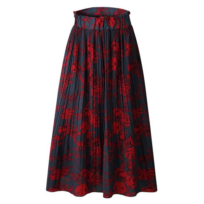 Jupon Long 2 En 1 Femme Taille Haute - Jupe Maxi Bohème Élastique Vacances Plage Été