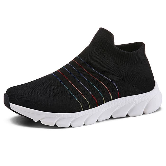 TIOSEBON Chaussures De Sport Femme – Running & Loisir, Maille Respirante, Semelle Épaisse Amorti, Enfilage Facile, Légères & Confortables Pour Marche & Quotidien