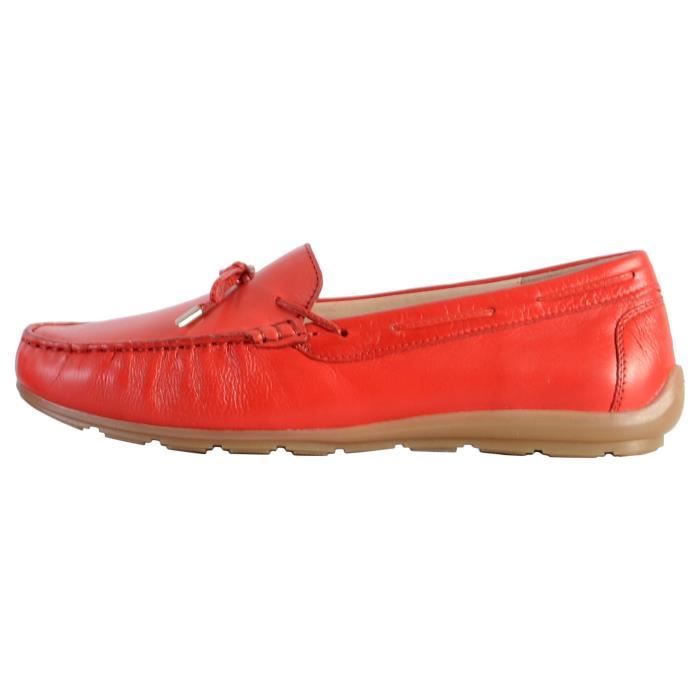 Mocassin store rouge femme