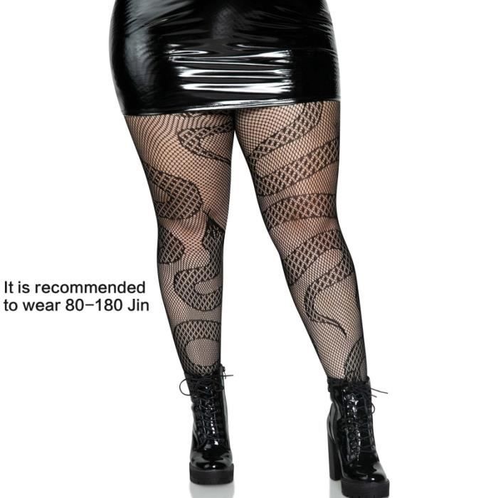 Grande taille Collant en resille Sexy pour femmes collant en Jacquard a motif de serpent malefique Harajuku Grande taille Cdiscount Pret a Porter