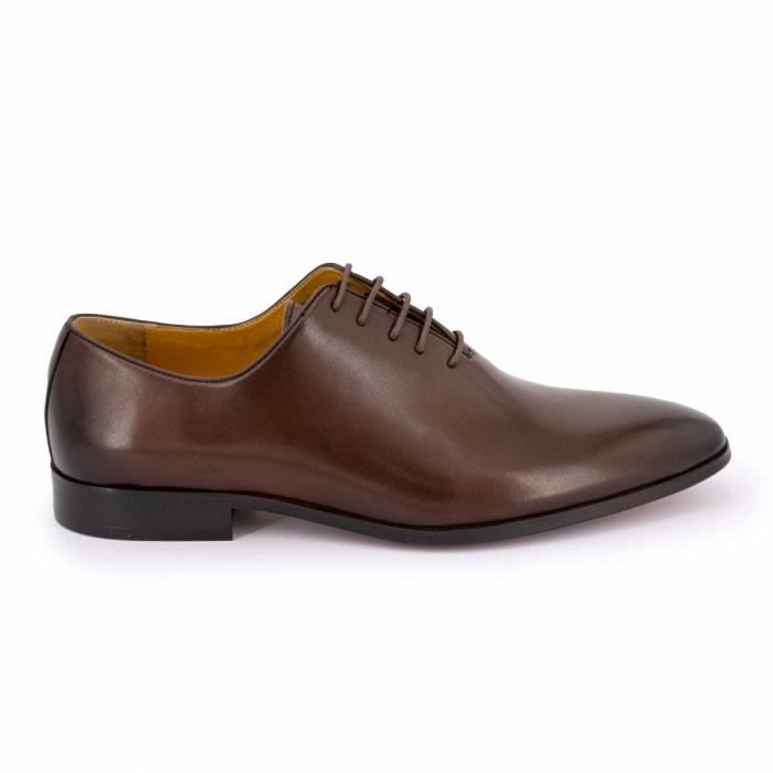 Chaussures Homme En Cuir Brogue - Style Business, Derby Verni Pour Costume, Mariage Et Bureau - 2