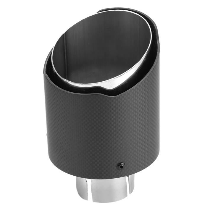 Embout Échappement Voiture Fibre Carbone 63-114mm - Tuyau Silencieux En Acier Inox