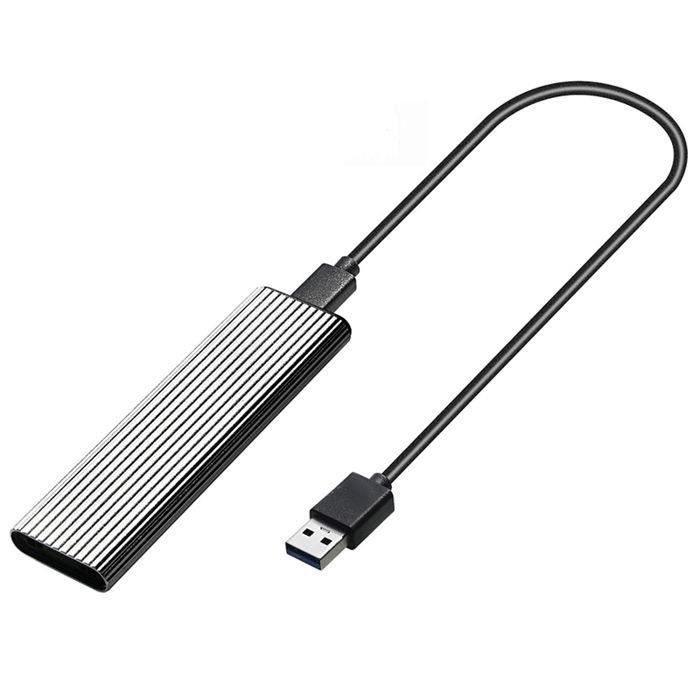 BoîTier SSD M2 BoîTier NVME Adaptateur SSD M.2 Vers USB pour NVME PCIE NGFF SATA M + Clé B 2230224222602280 Double Protocole