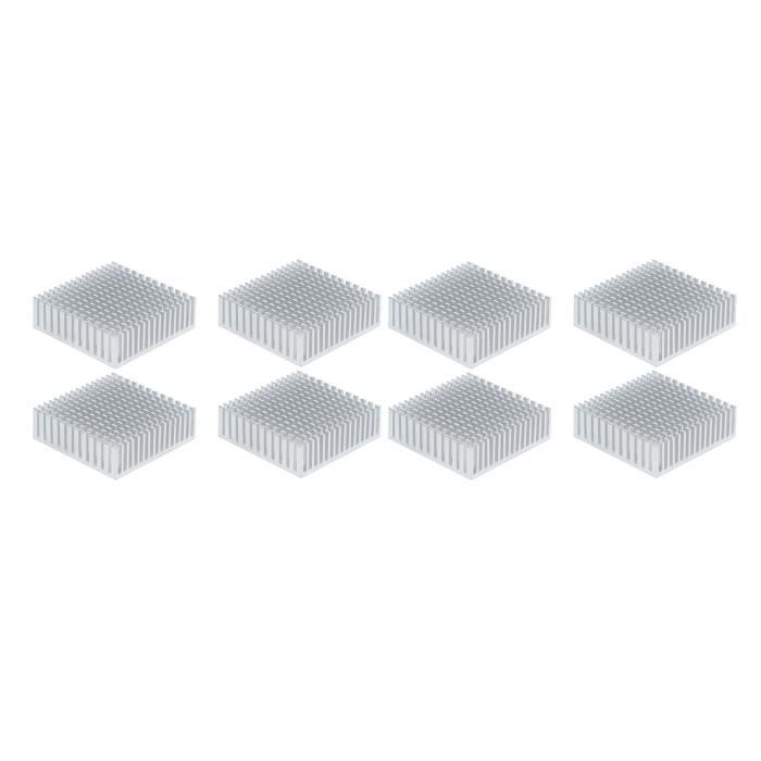 Dissipateurs thermiques en aluminium 14x13x6mm - 5 pièces - Opencircuit Dissipateurs thermiques en aluminium 14x13x6mm - 5 pièces - Opencircuit