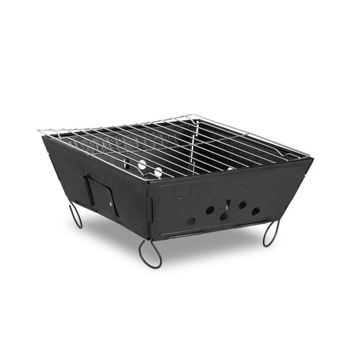 Barbecue Portable Jetable En Aluminium Avec Charbon - Compact, Parfait Pour Pique-nique, Camping, Plage, Voyages