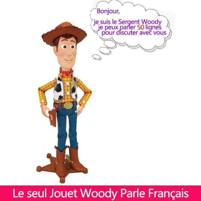 TOY STORY Figurine Sherif Woody Collection 40cm jouets parlants PVC Parlera plus de 50 lignes en francais Cdiscount Jeux Jouets