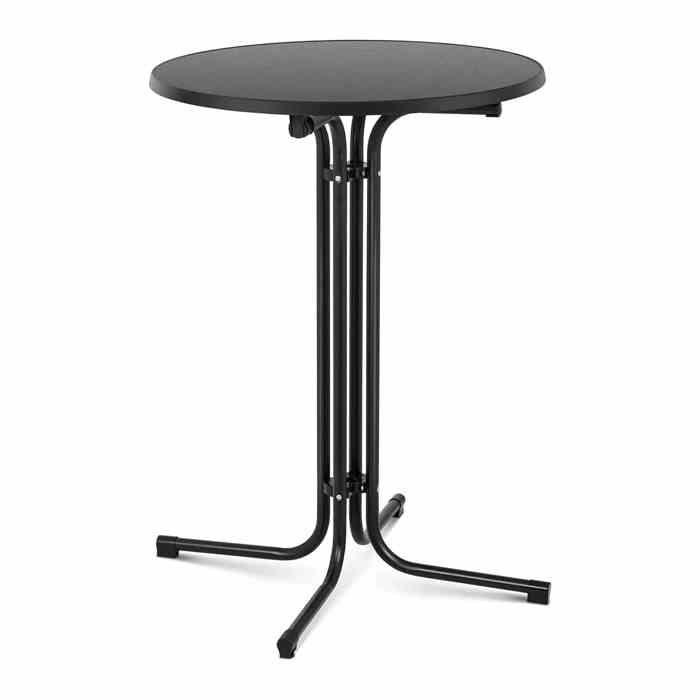 table haute bistrot bar ronde royal catering rc-bis80fb - noir - ø 80cm - hauteur de 110 cm - pliante